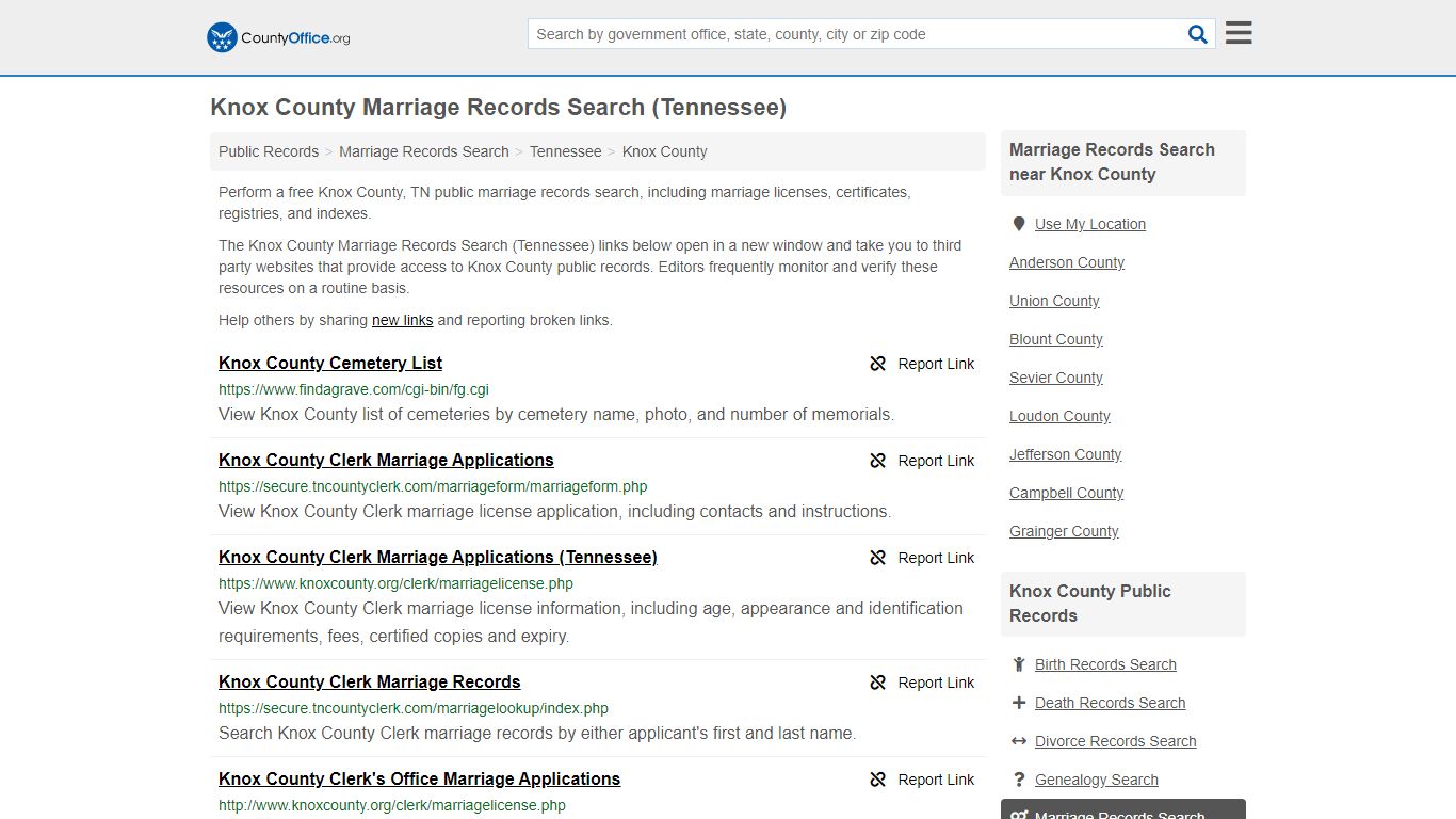 Marriage Records Search - Knox County, TN (Marriage ...