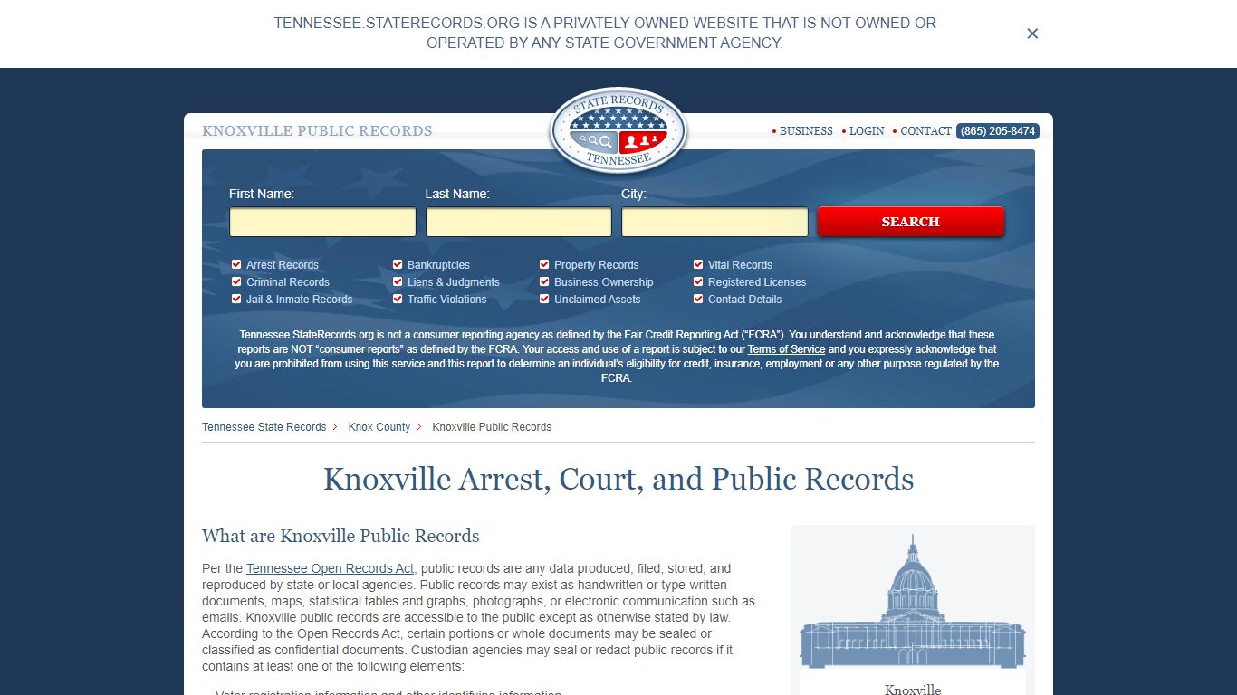Knoxville Arrest and Public Records | Tennessee ...